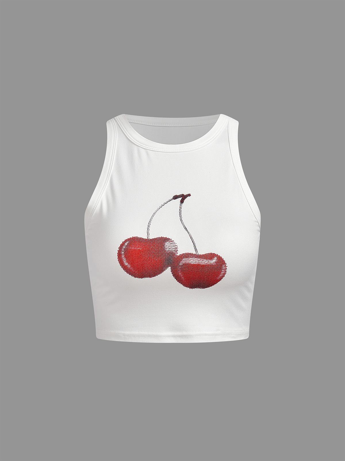 Jersey Crew Neck Fruit Tank Top