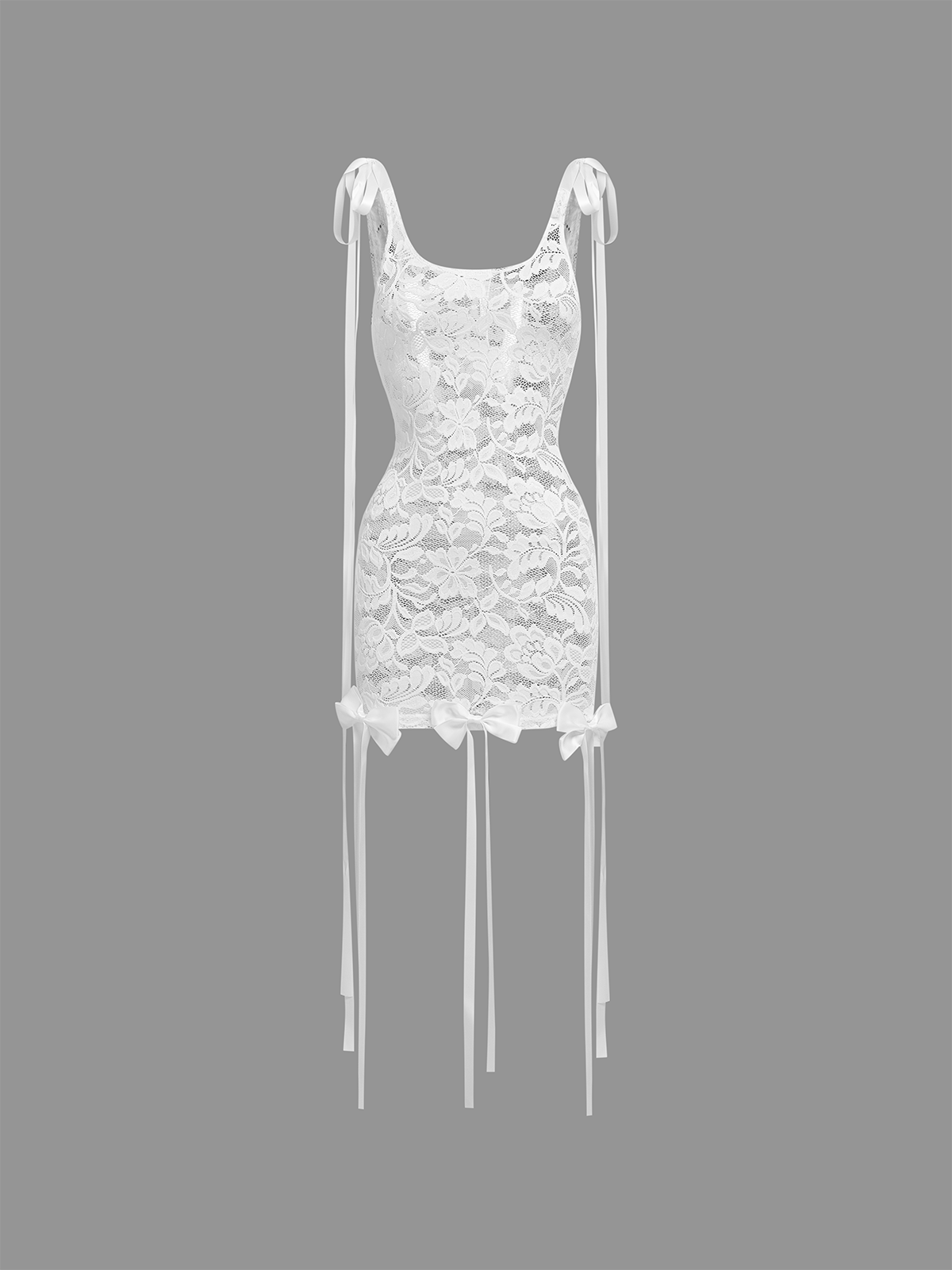 Spaghetti Lace Sleeveless Mini Dress