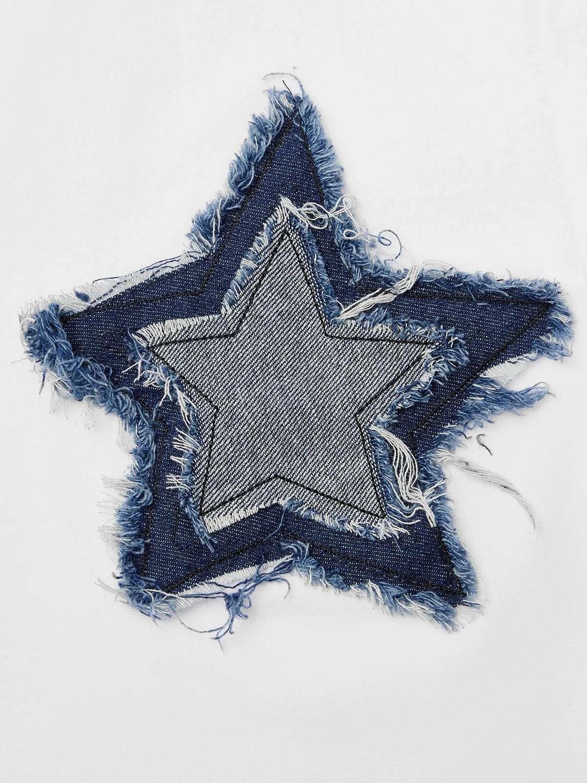 Jersey Crew Neck Star Short Sleeve T-shirt