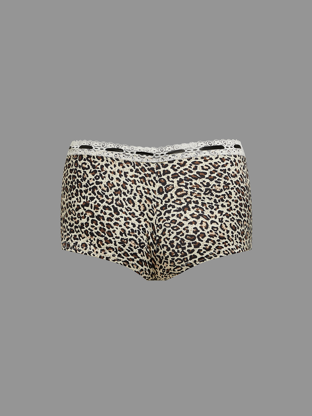 Jersey Leopard Slim Fit Pants Shorts