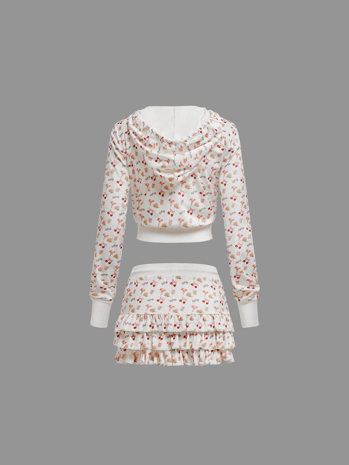 Fruit Top With Skirt Two-Piece Set