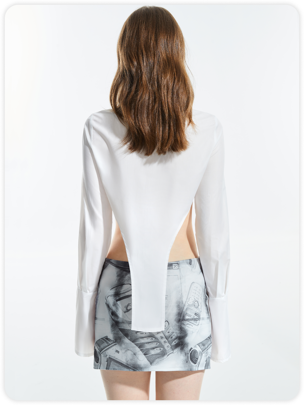 Y2K White Top Blouse