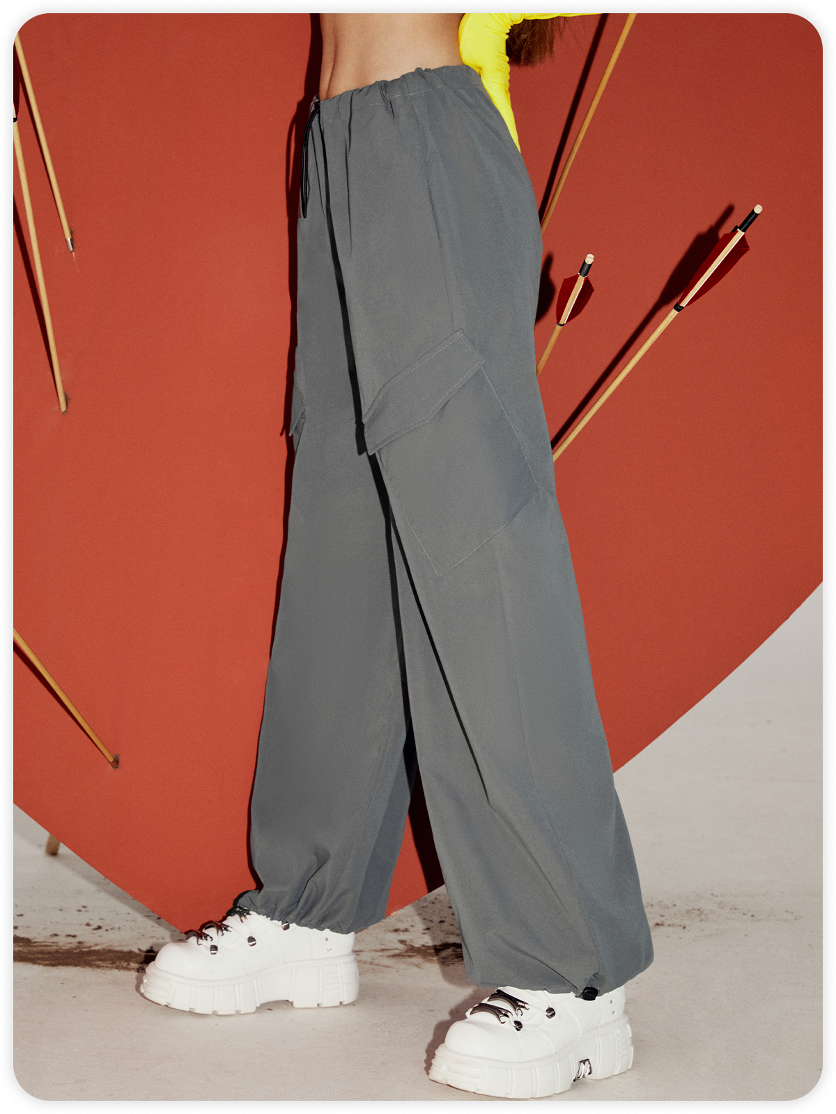 Street Gray Pockets Bottom Pants