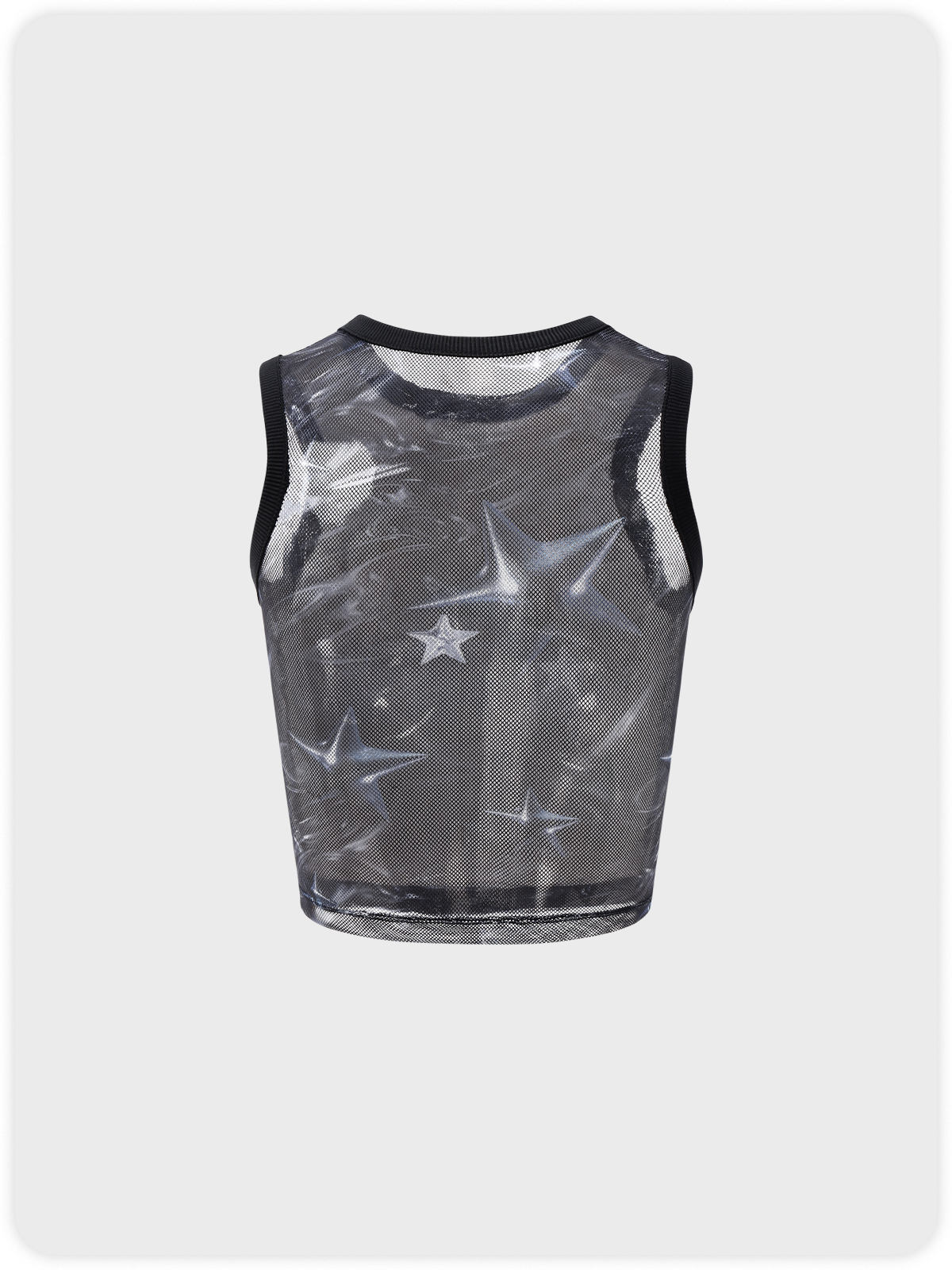 Street Blue Mesh Cyberpunk Top Tank Top & Cami