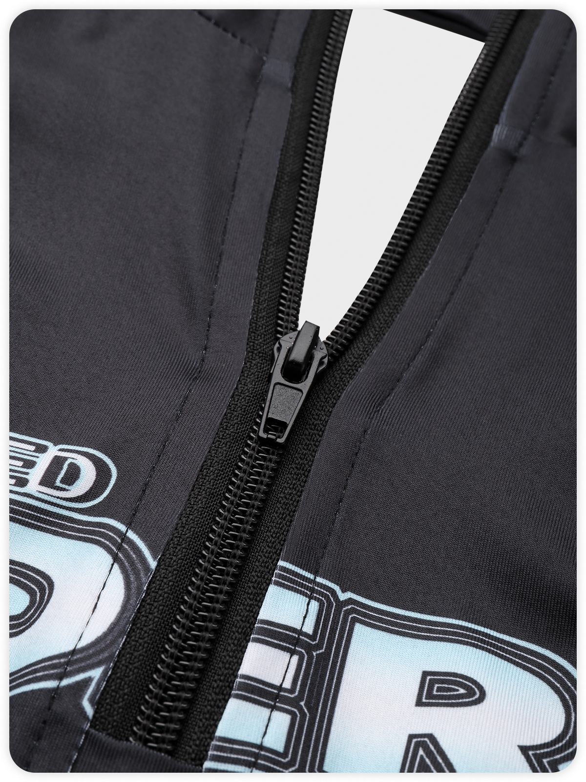 Edgy Gray Letter Lace Up Zip Cyberpunk Bodysuit