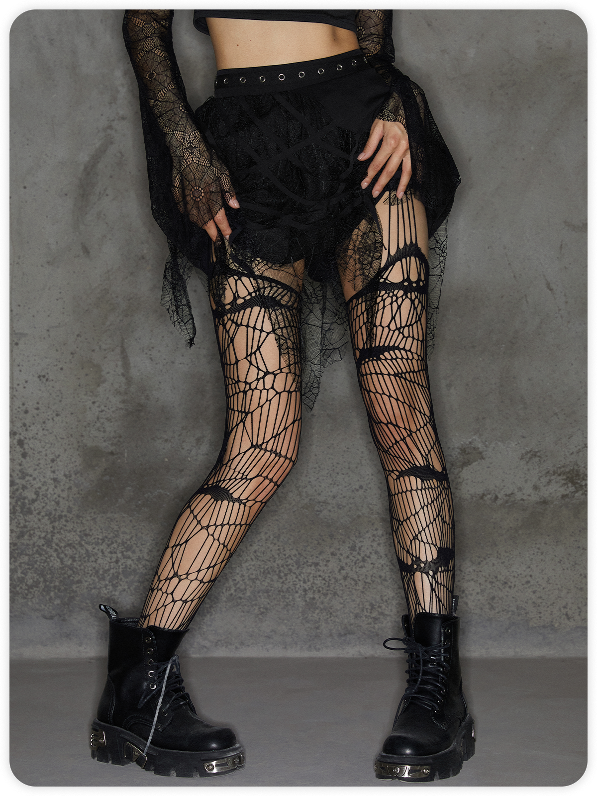 Punk Black Accessory Socks