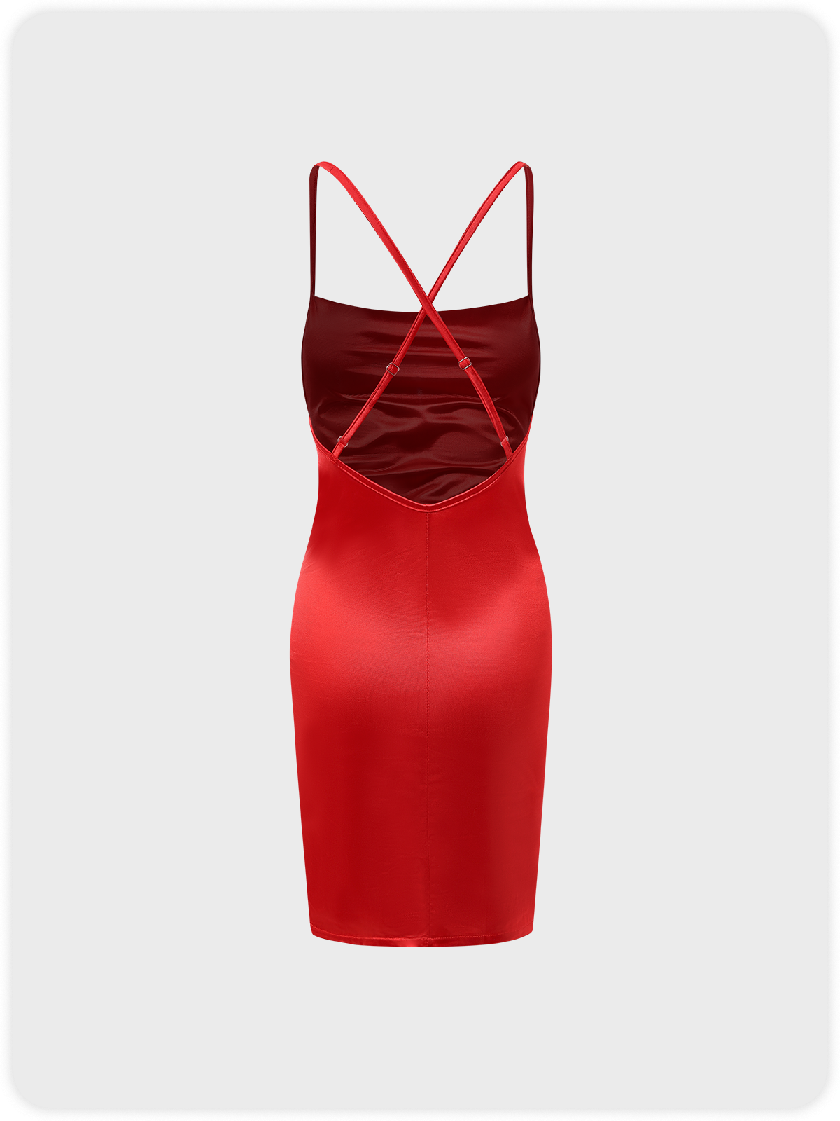 Edgy Wine Red Lace Up Backless Valentine Dress Mini Dress