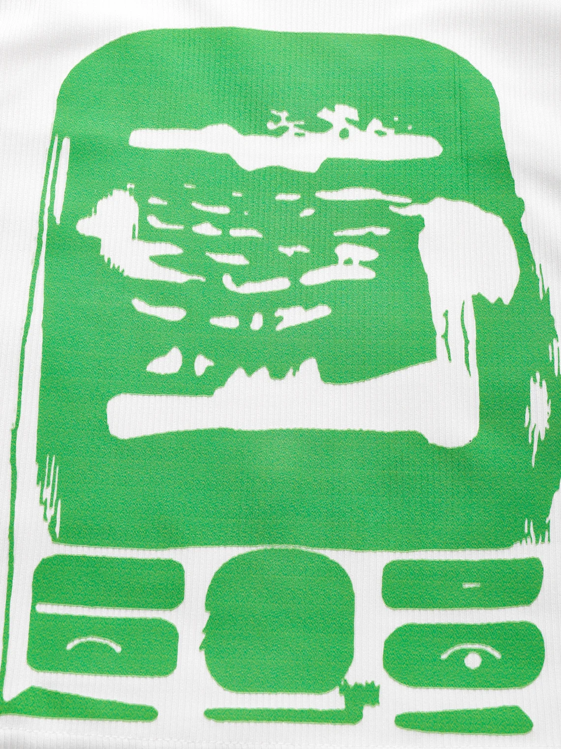 【Final Sale】Street Green Phone Print Single Color Print Top Tank Top & Cami