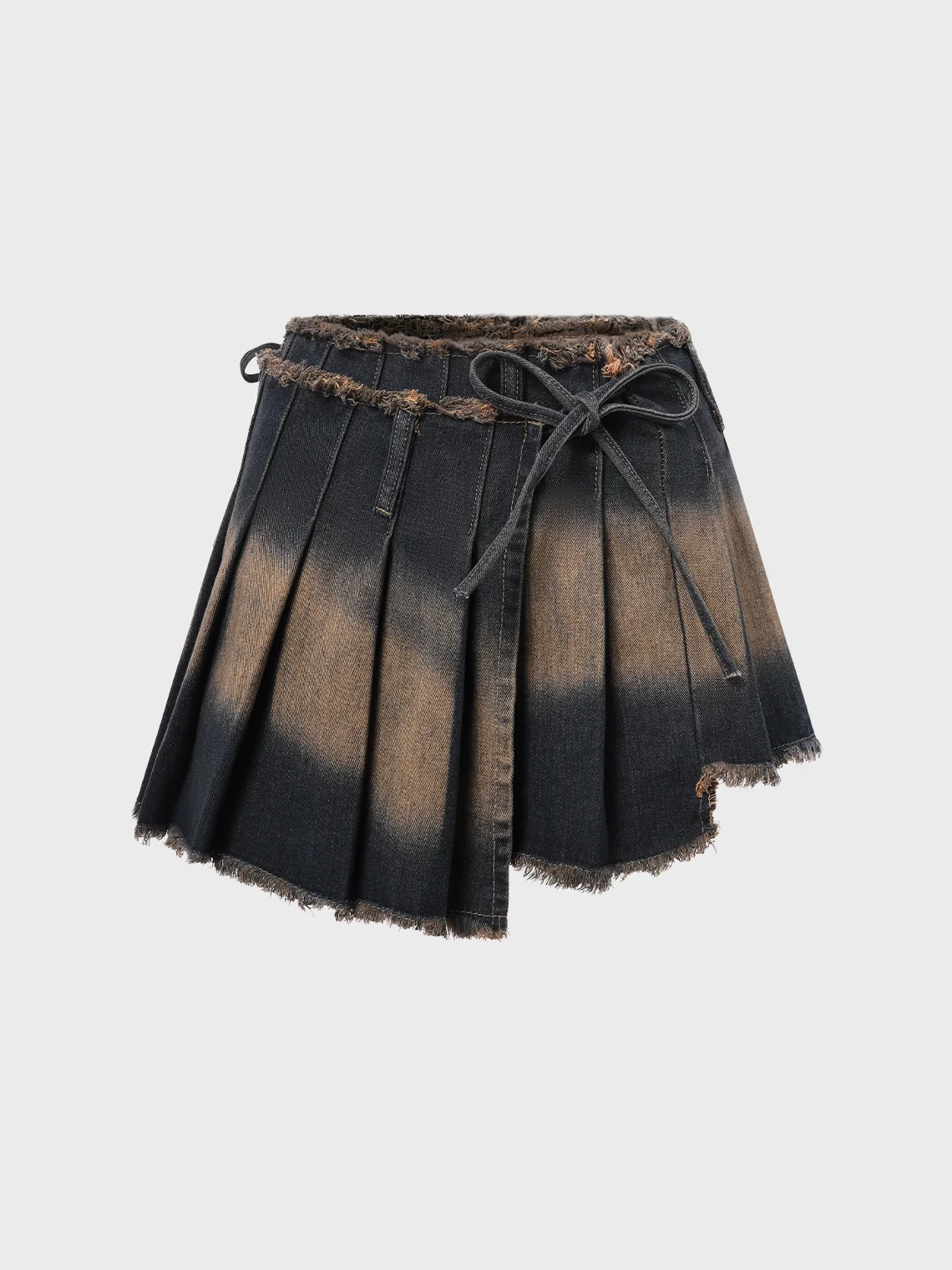 Y2K Blue Asymmetrical Design Bottom Skirt