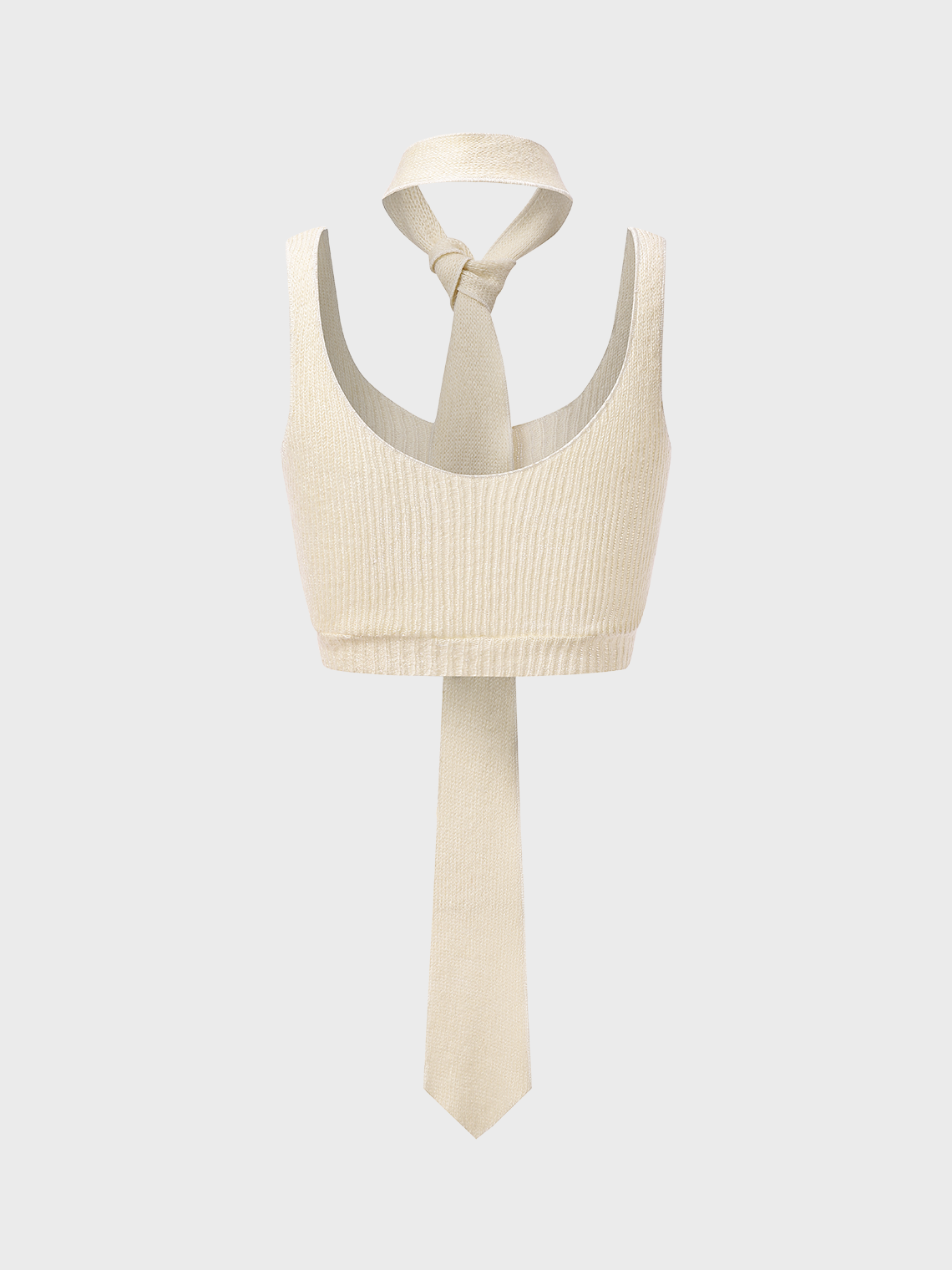 【Final Sale】Y2K Khaki Backless Cut Out Top Sweater | kollyy