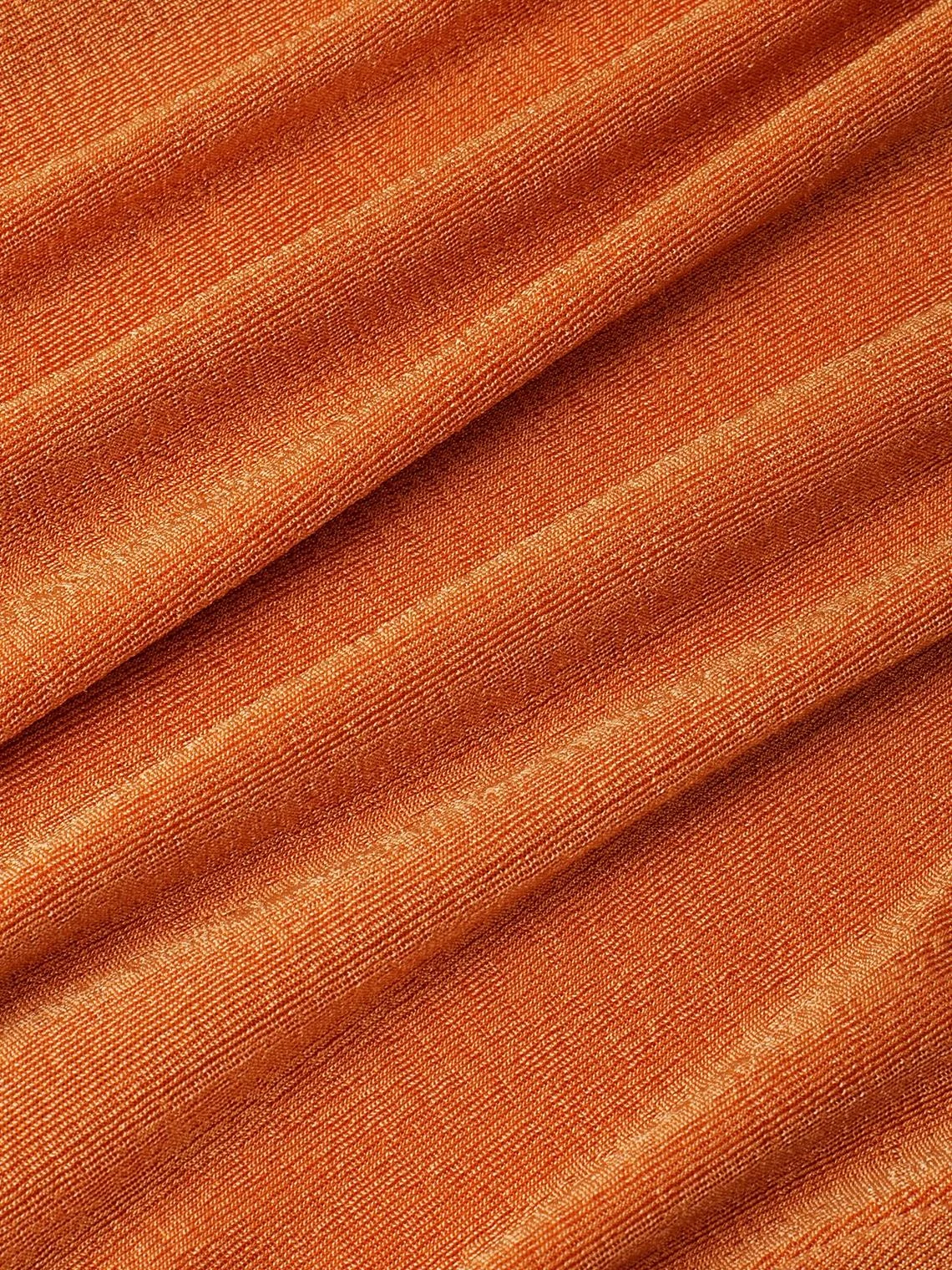 【Final Sale】Street Orange Split Spaghetti Strap Vocation Dress Midi Dress