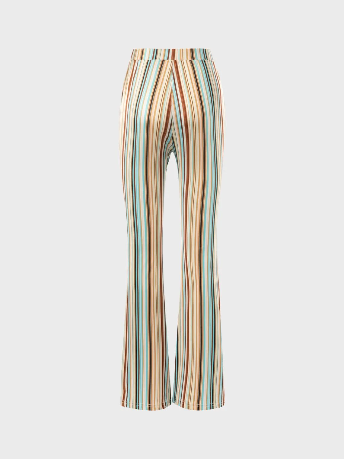 【Final Sale】Y2K Basics Multicolor Striped Flare Vocation Bottom Pants