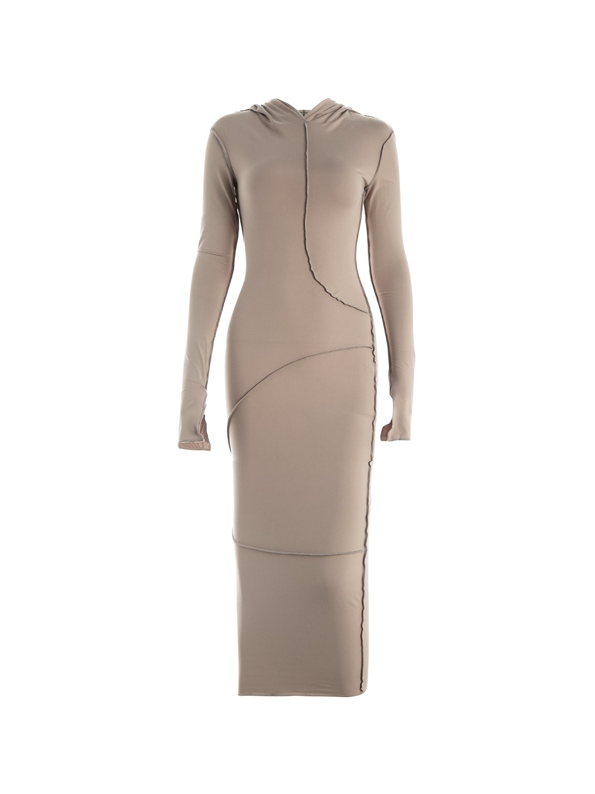 【Final Sale】Edgy Black Raw Edge Plain Dress Midi Dress