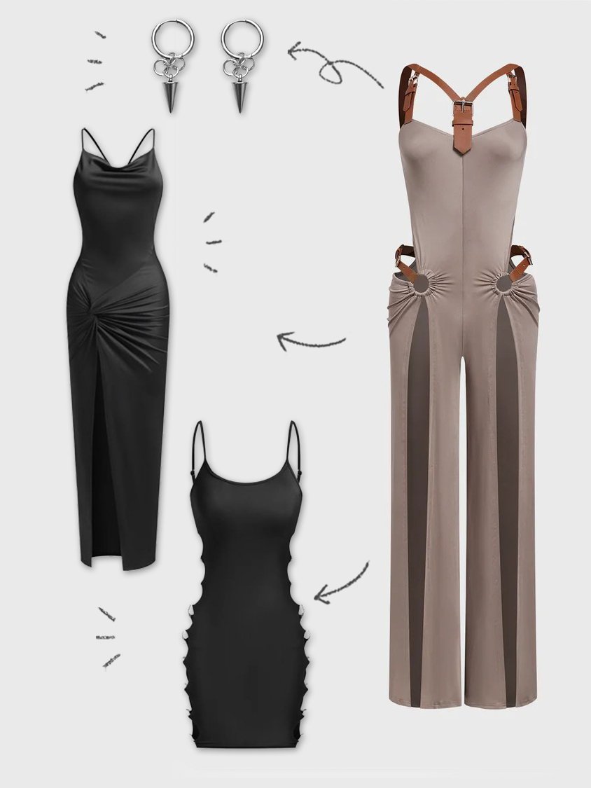 Edgy Coffee Jumpsuit