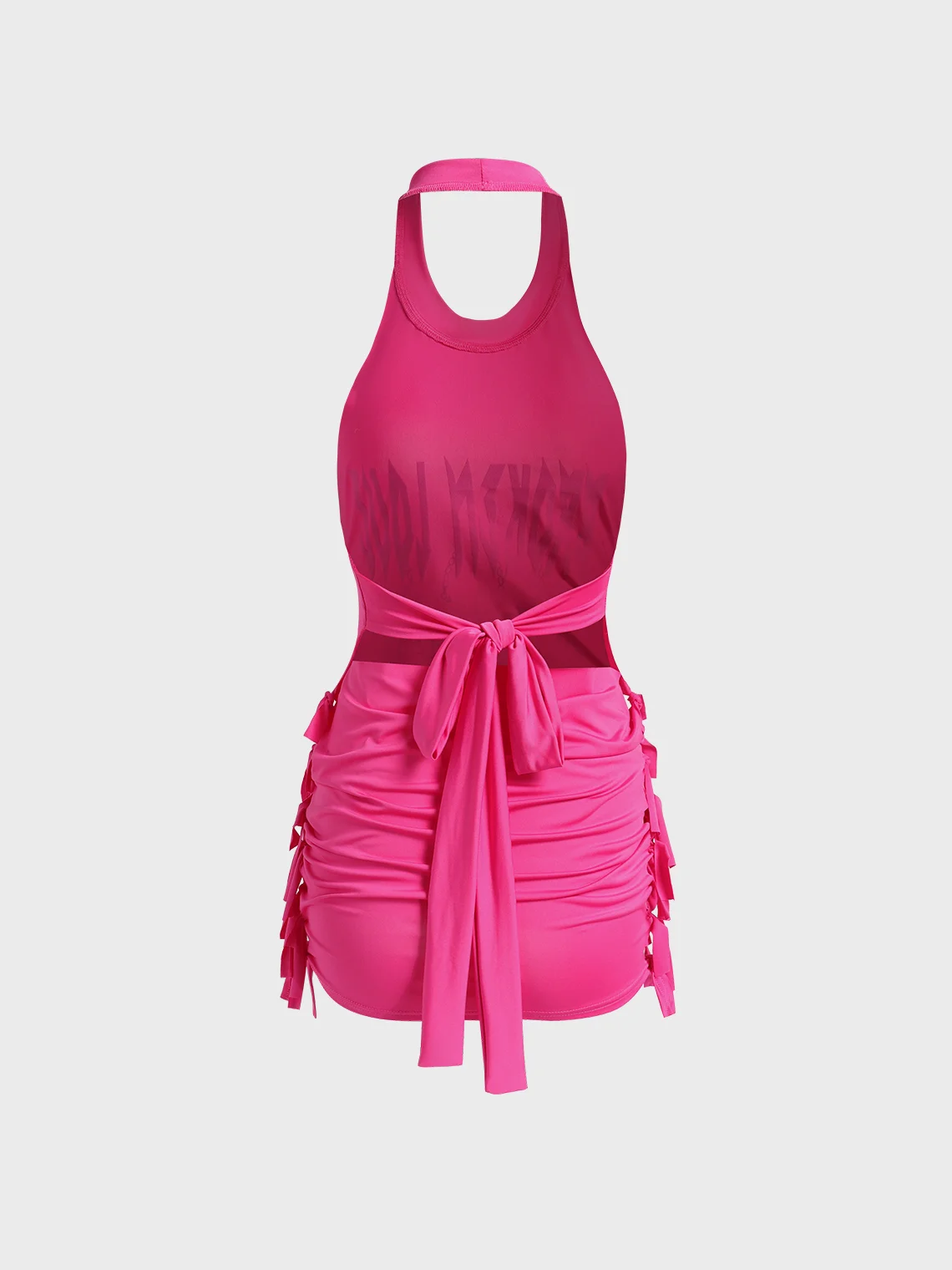 【Final Sale】Y2K Deep Pink Dress Mini Dress