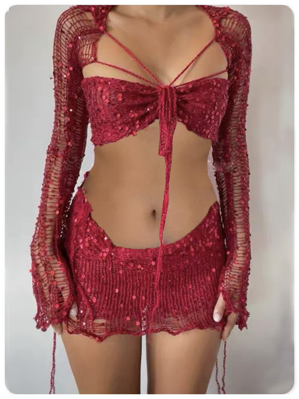 Y2k Camel Two-Piece Set
