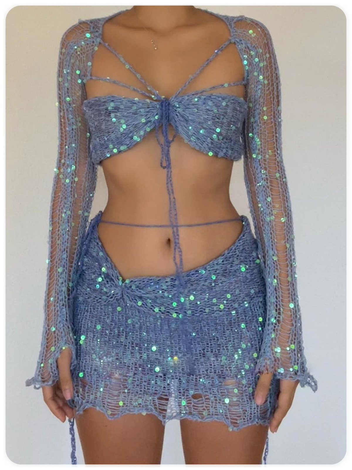 Y2k Camel Two-Piece Set
