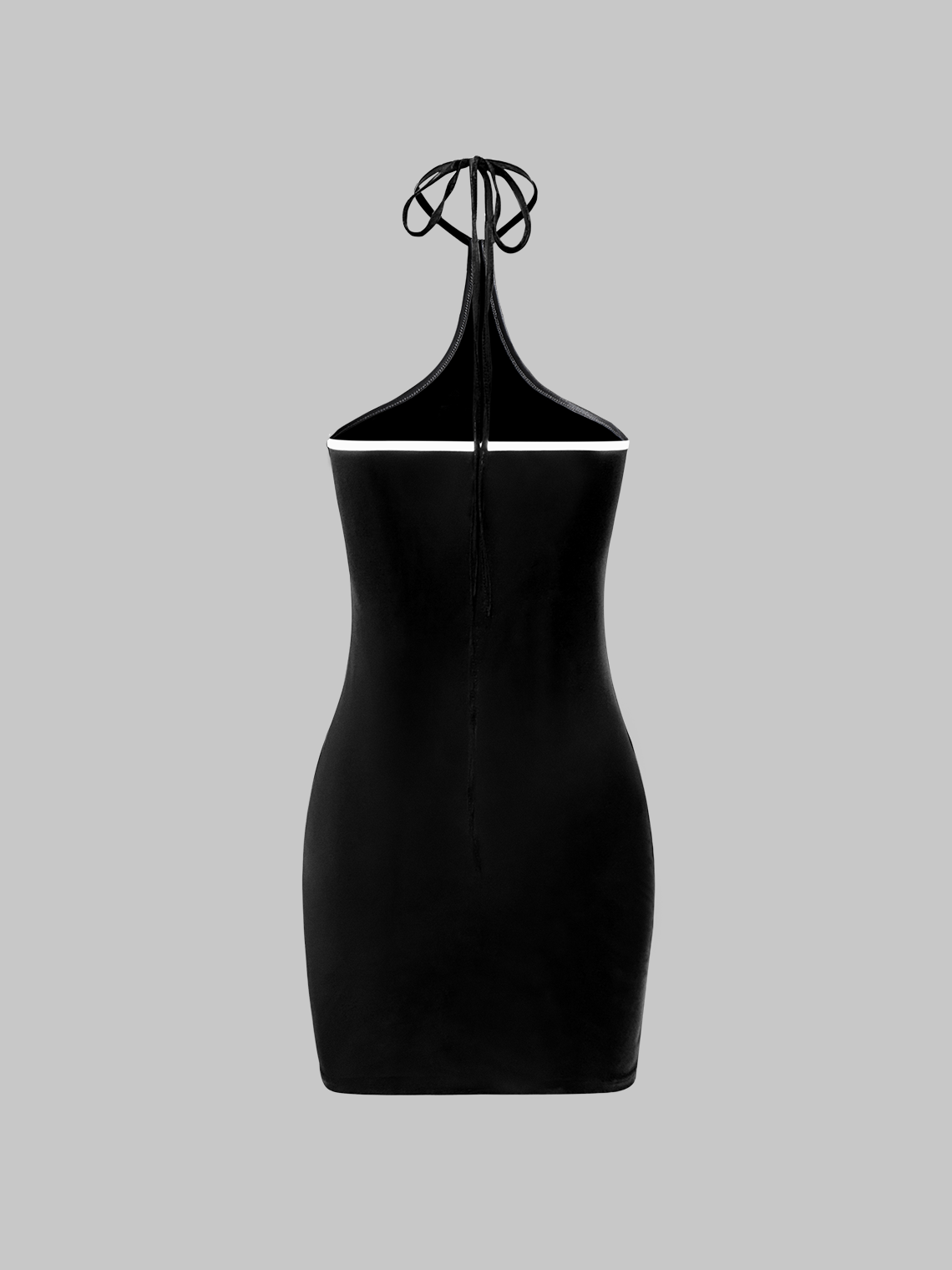 【Final Sale】Punk Black Color block Reflective Dress Mini Dress