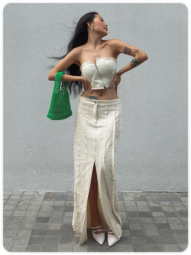 Street Apricot Two-Piece Set