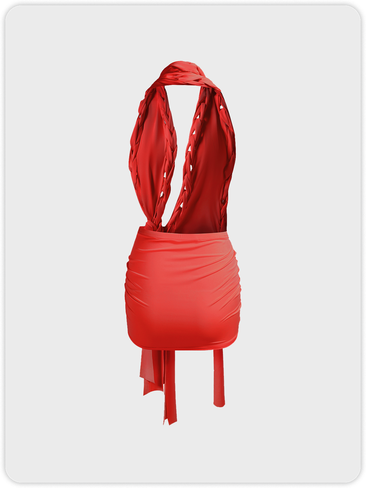 Y2k Asymmetrical design Cropped Dress Mini Dress