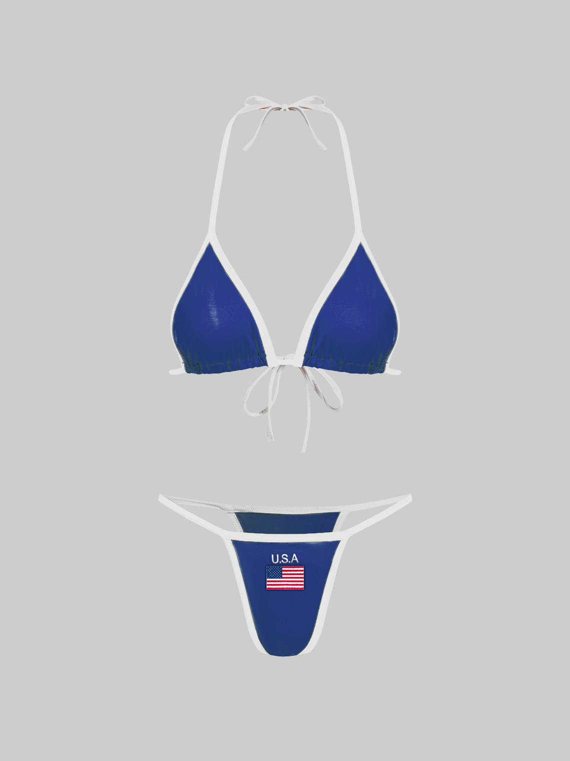 【Final Sale】Jersey USA Color Block Bikini