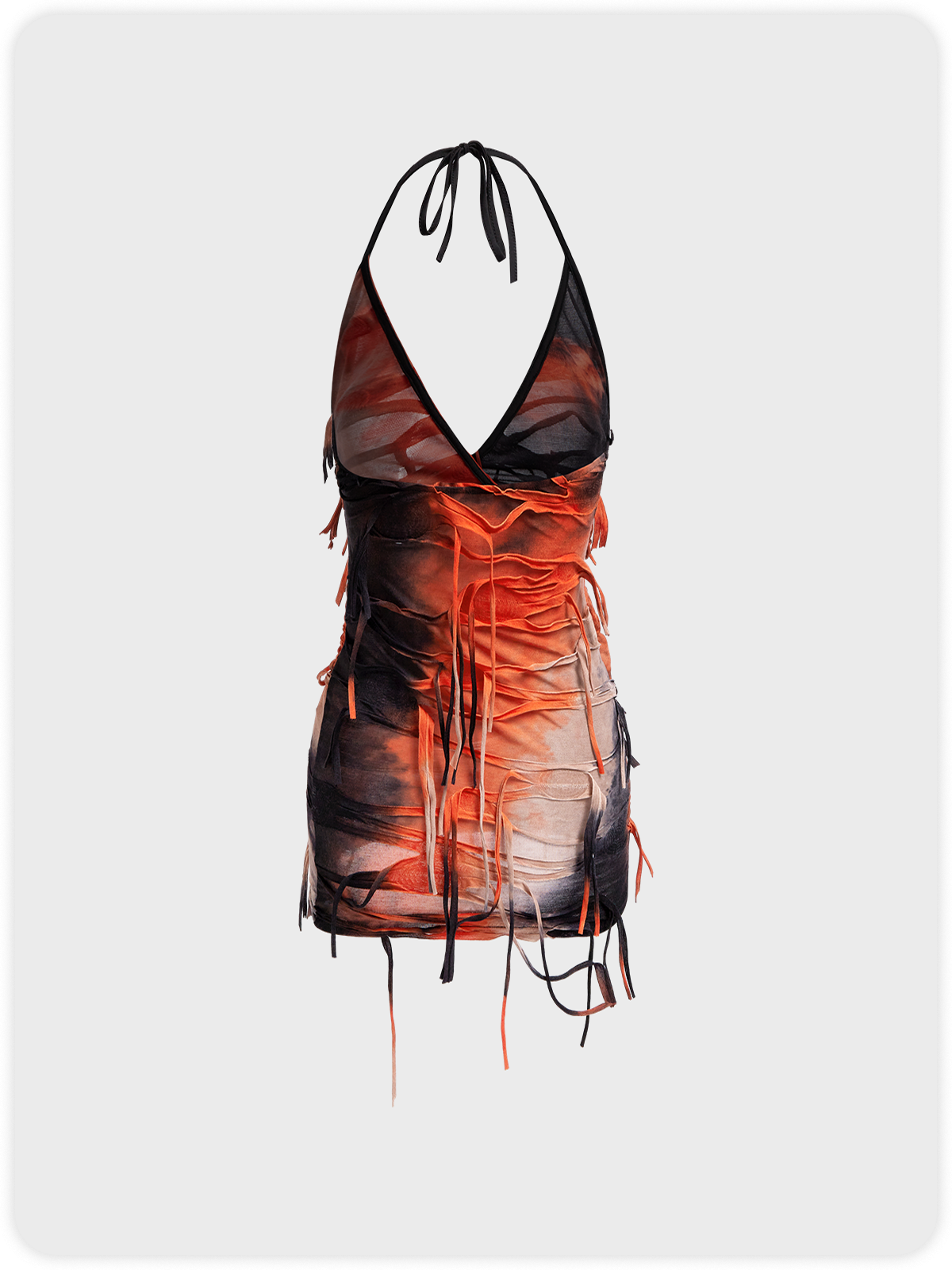 Halter Tie Dye Sleeveless Short Dress