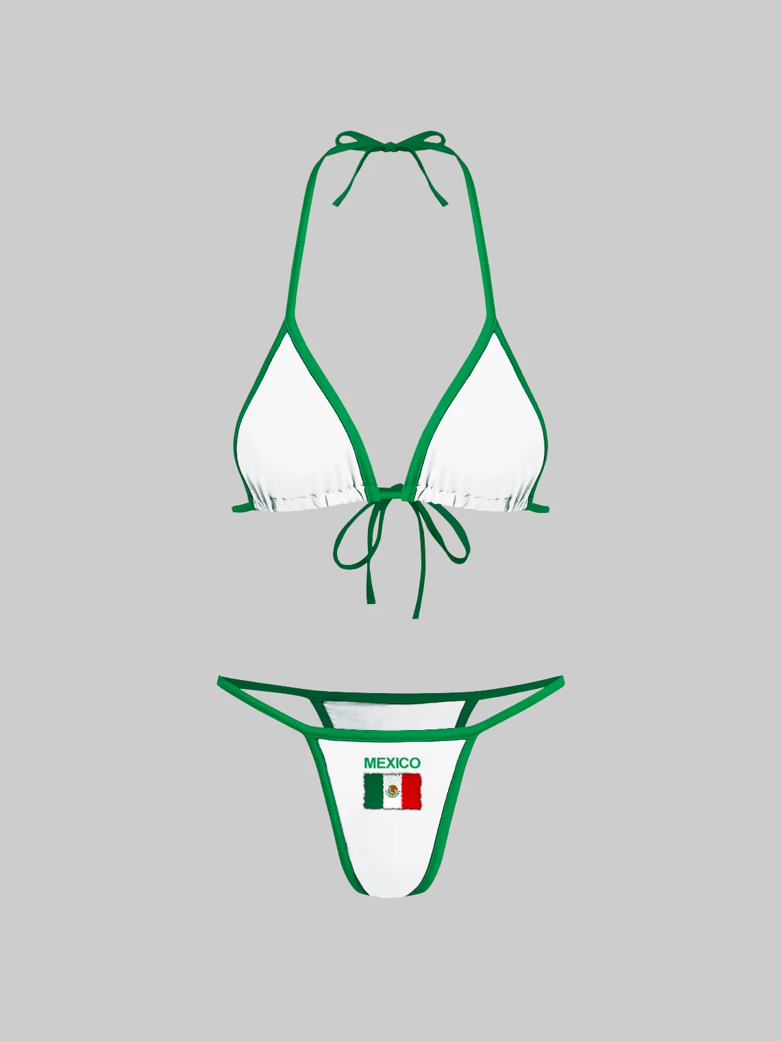 Jersey Mexico Color Block Bikini