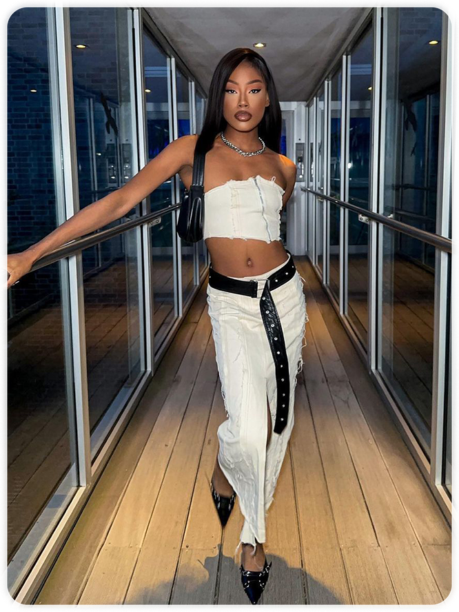 Street Apricot Two-Piece Set