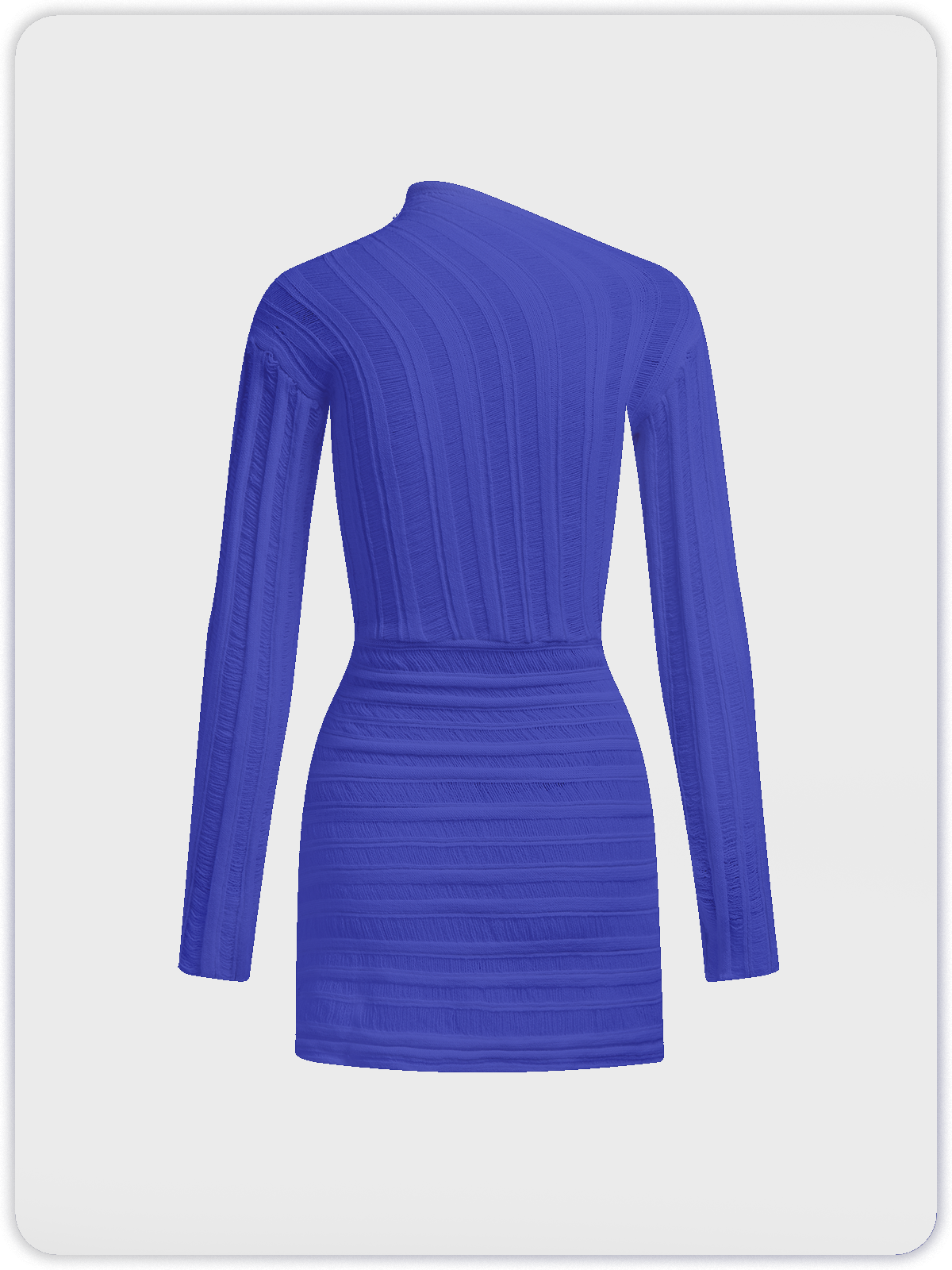 Cut Out Plain Long Sleeve Short Sweater Dress