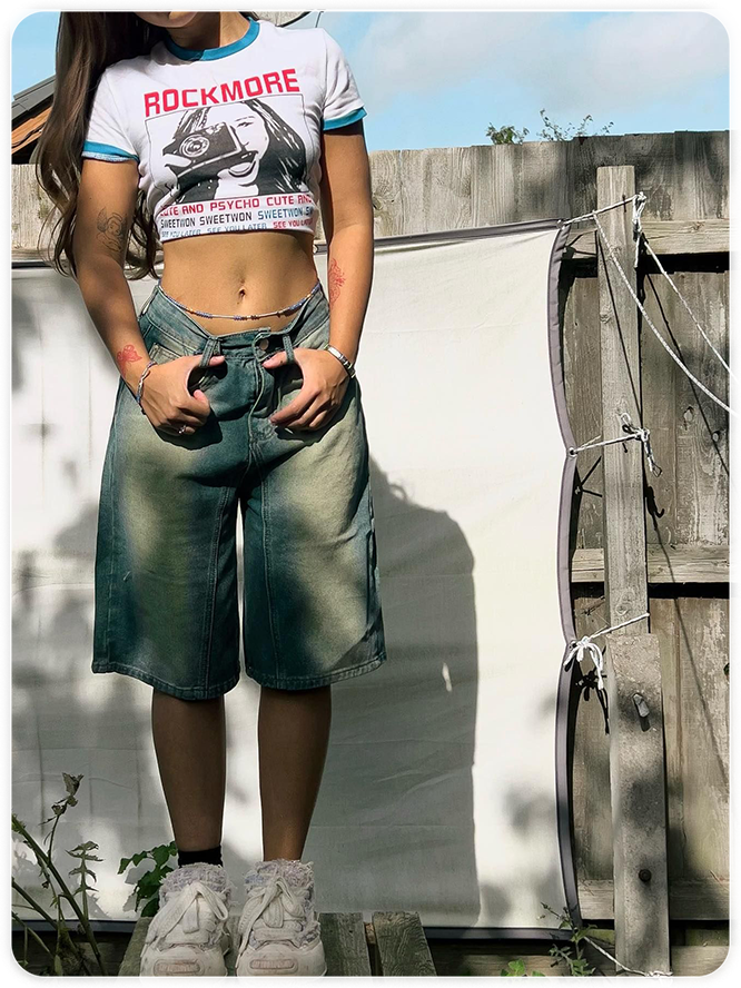 Street Blue Bottom Shorts