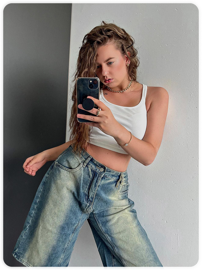 Street Blue Bottom Shorts