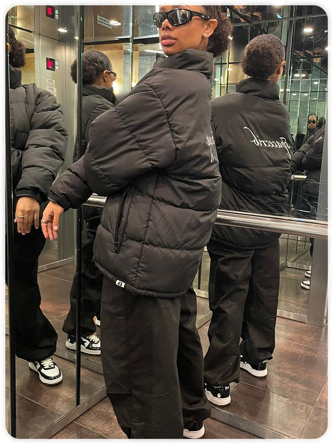 Street Black Cargo Drawstring Bottom Pants