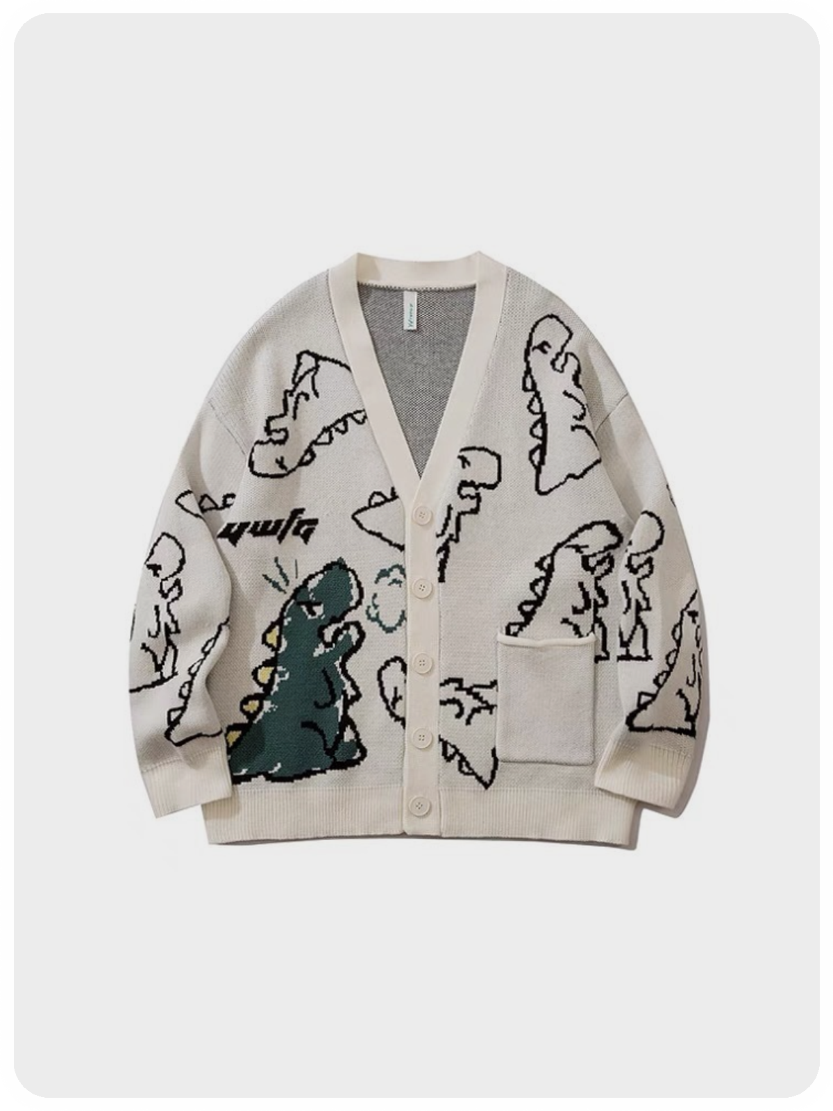 V Neck Animal Long Sleeve Cardigan