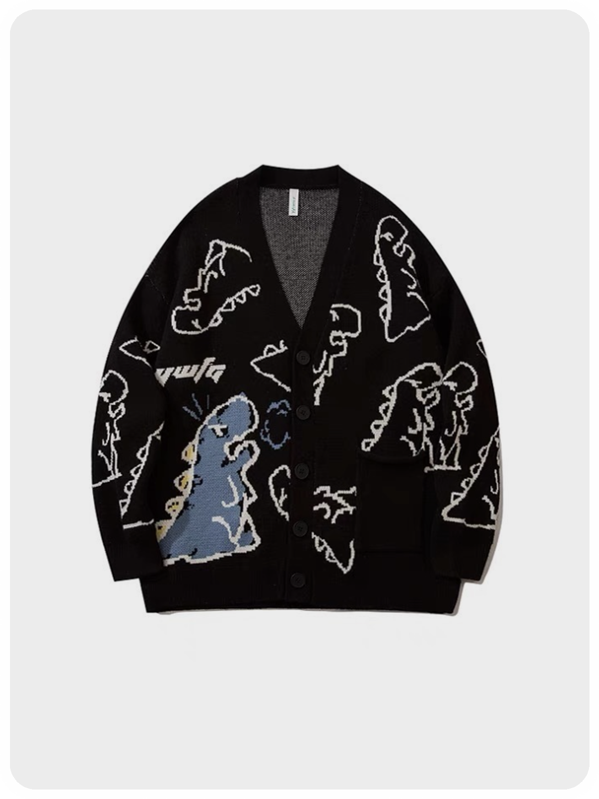 V Neck Animal Long Sleeve Cardigan