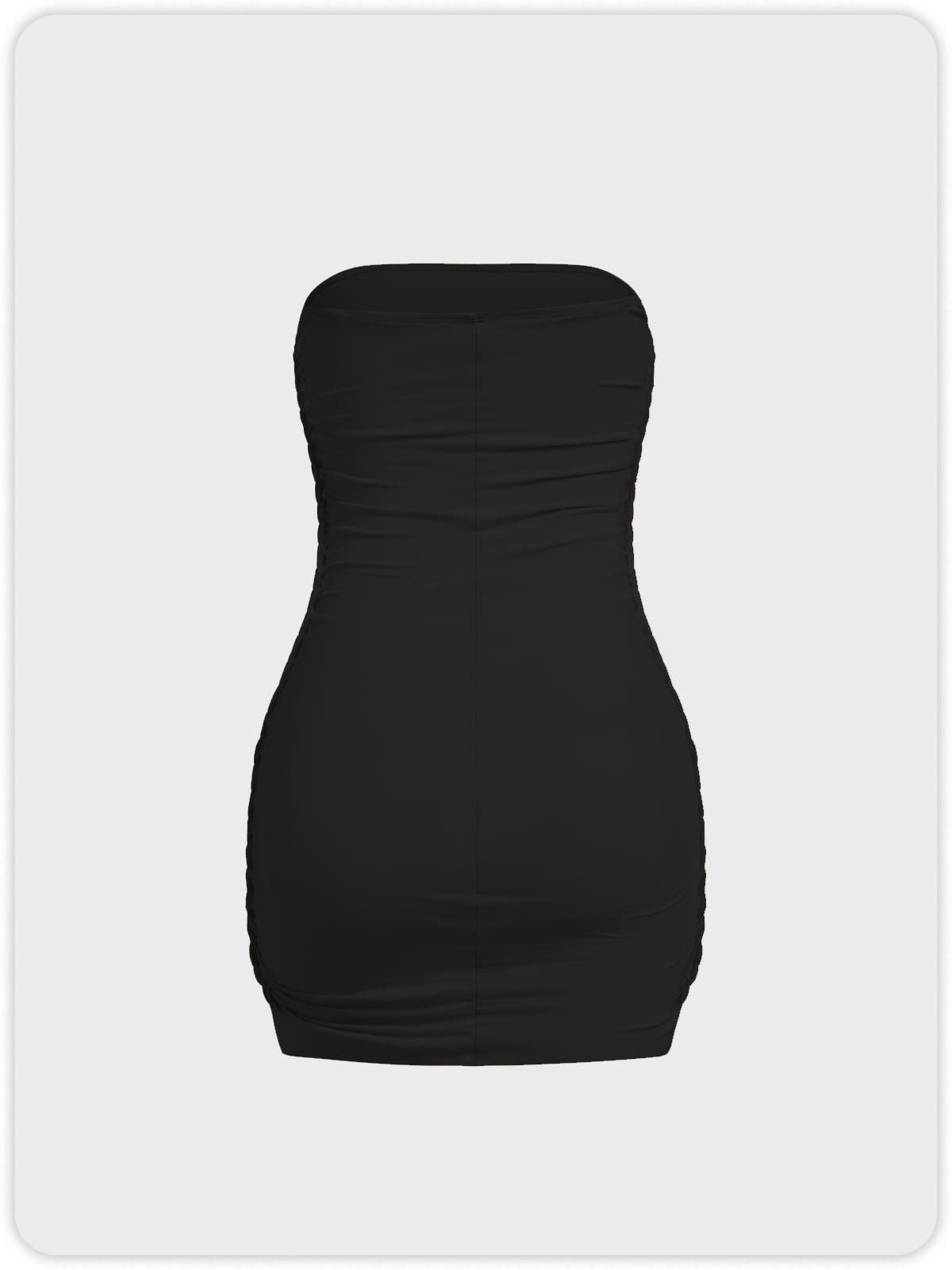 Cut Out Strapless Plain Sleeveless Short Dress