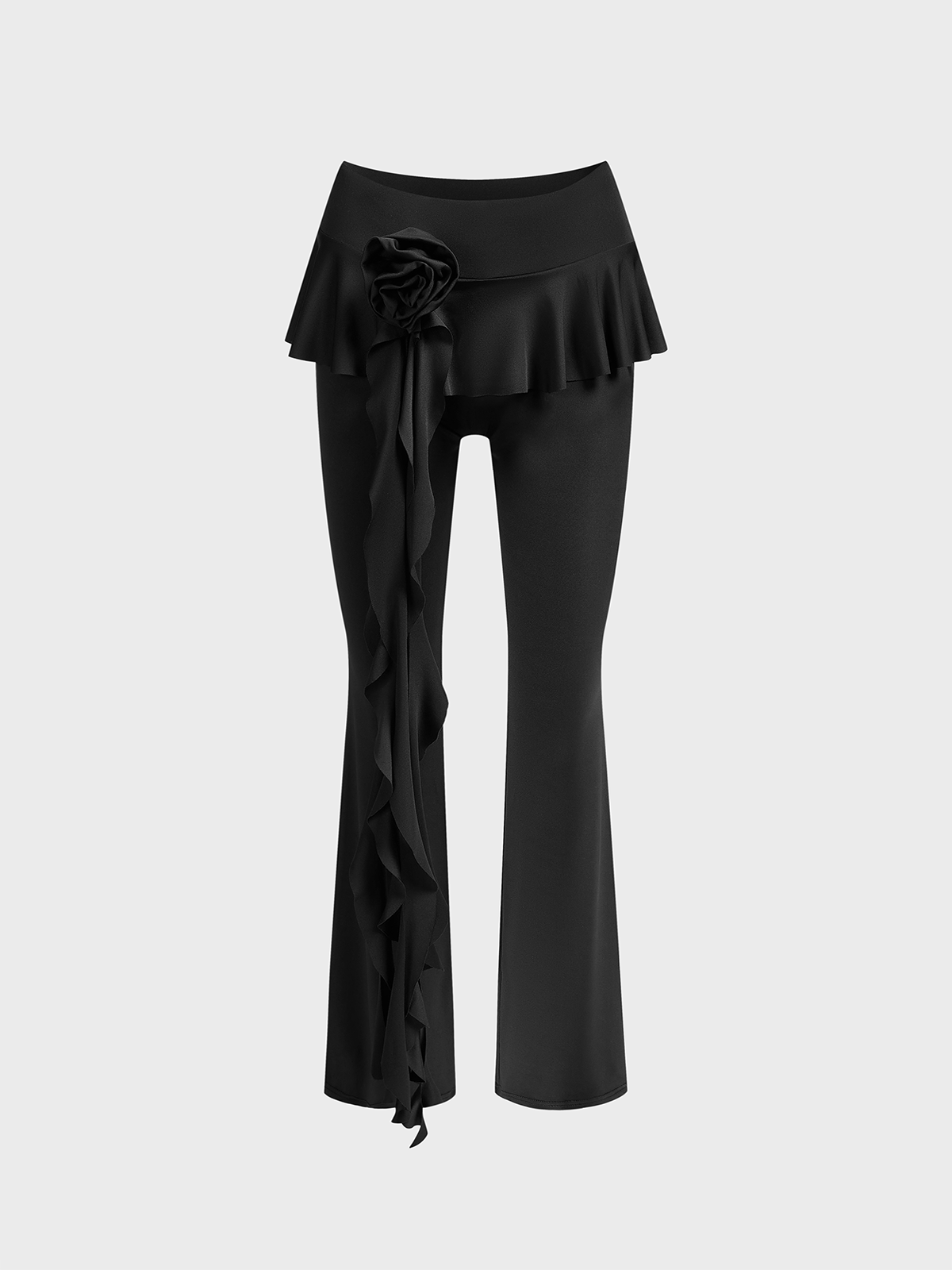 Jersey Plain Flare Pants Pant