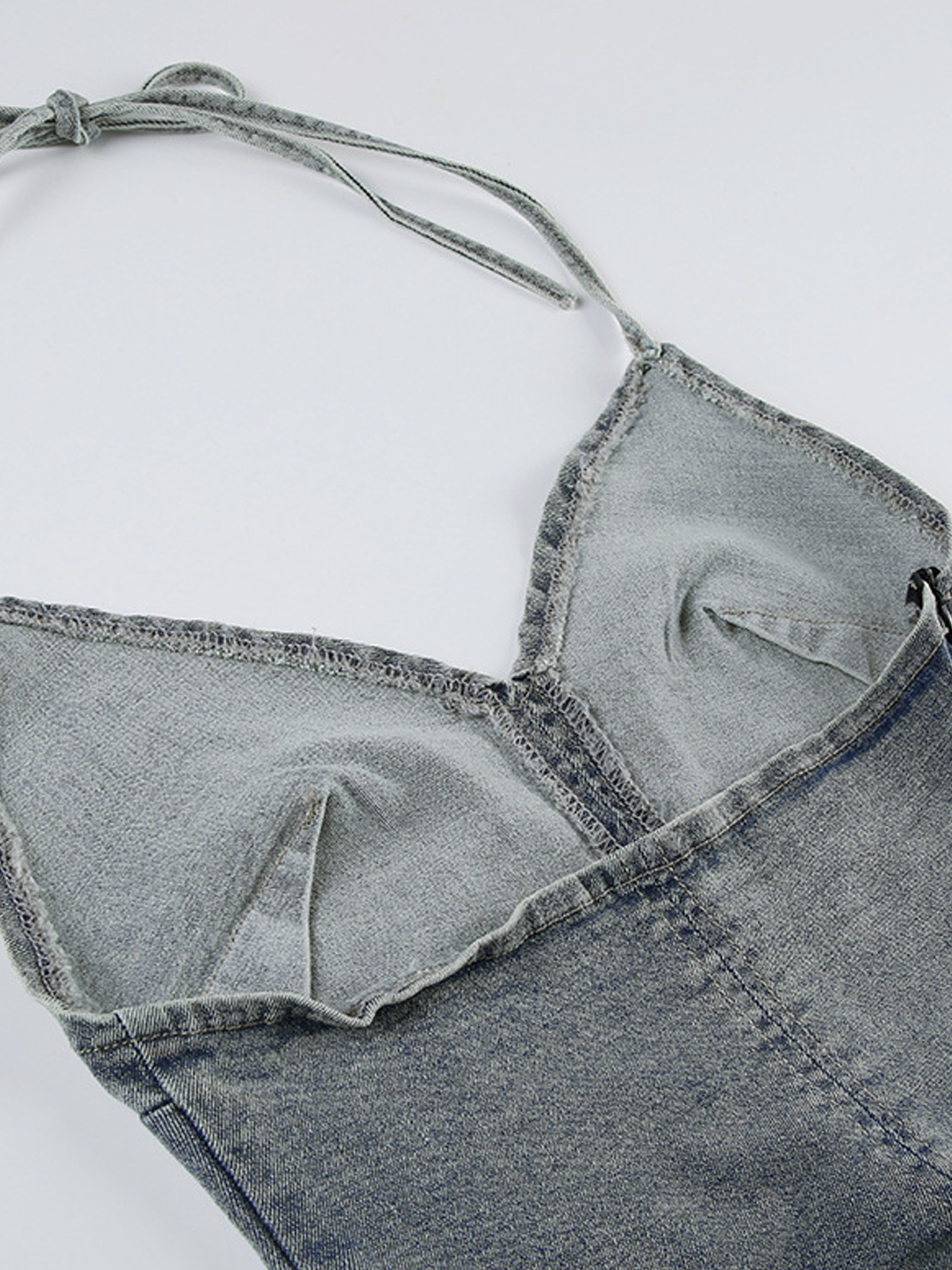 Denim Halter Plain Cami