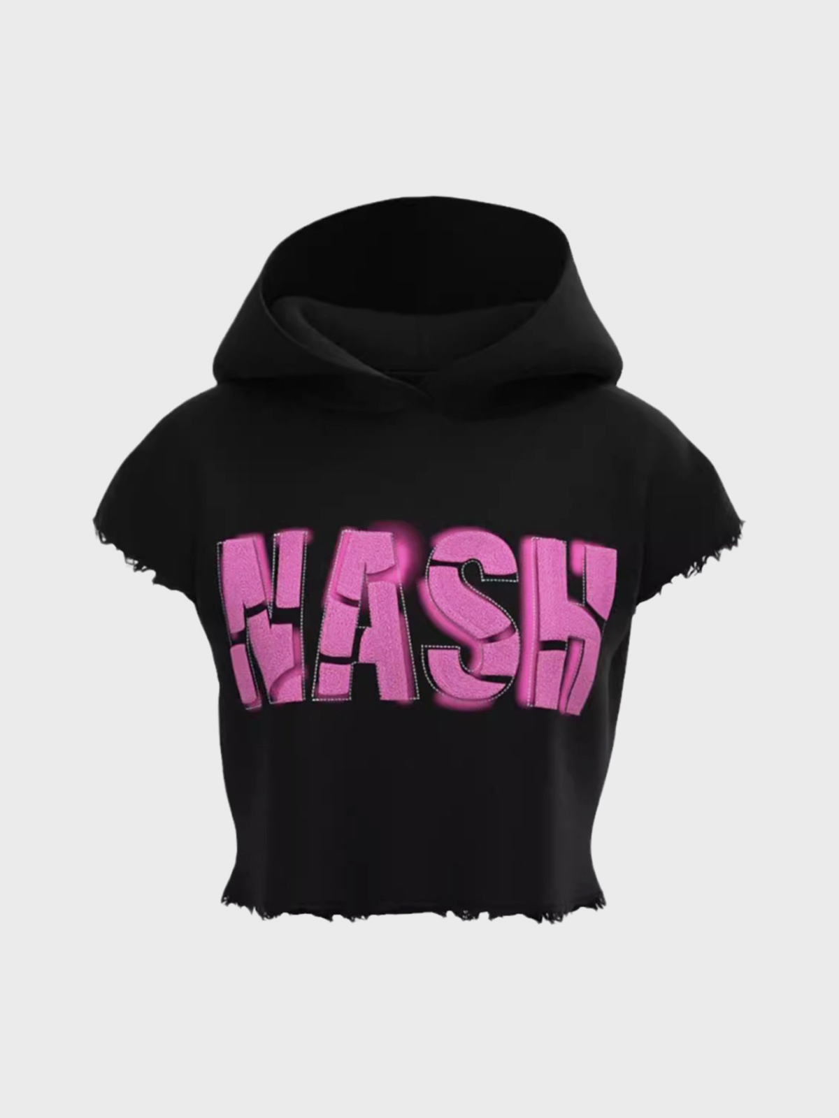 Jersey Hoodie Text Letters Sleeveless Hoodie