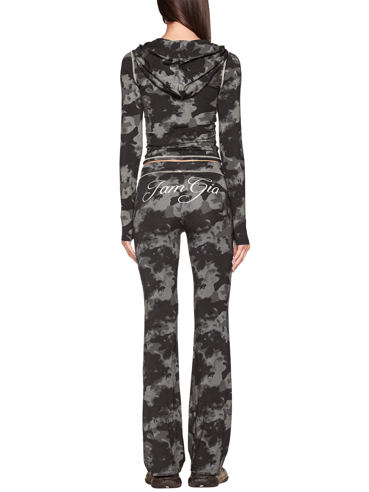 Jersey Camo Coat With Pants Two-Piece Set