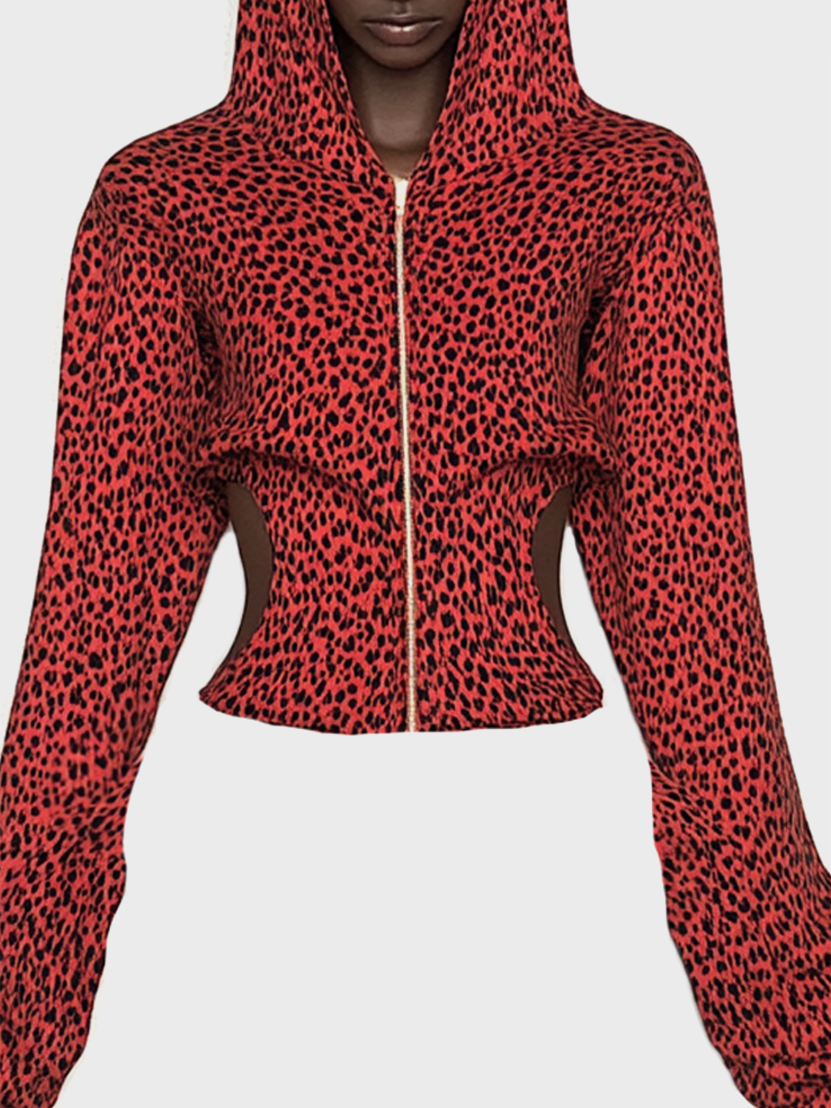 Jersey Hoodie Leopard Long Sleeve Hoodie