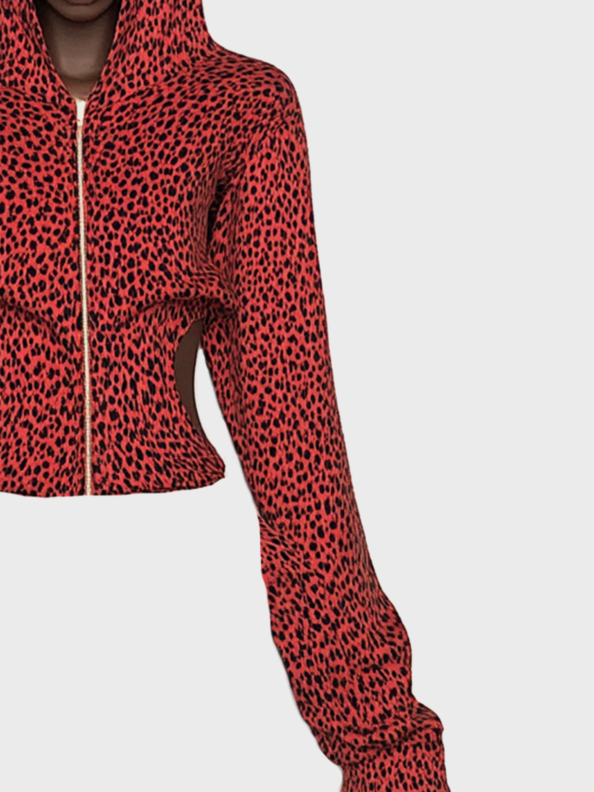 Jersey Hoodie Leopard Long Sleeve Hoodie