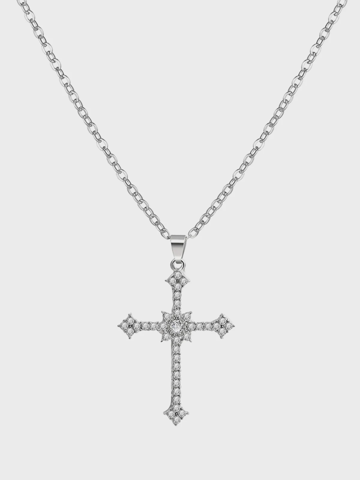 Rhinestone Cross Necklace