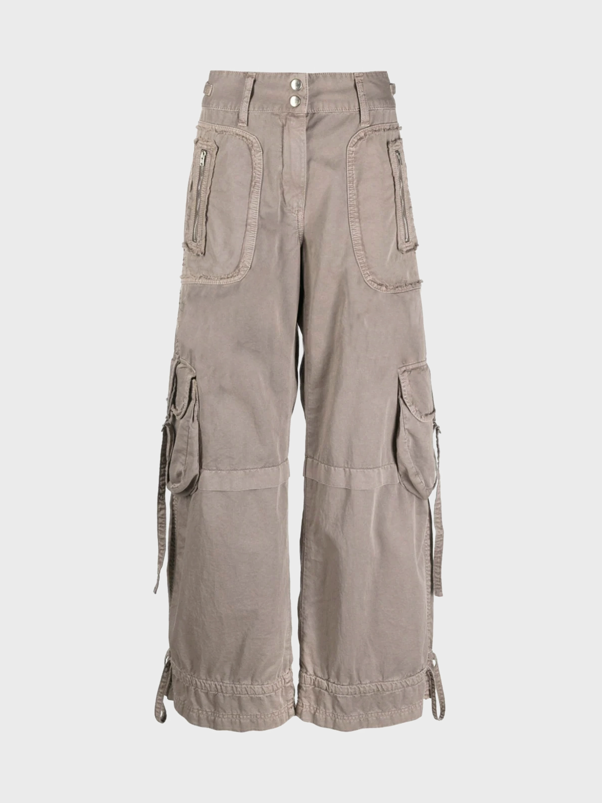 Twill Plain Cargo Pants Cargo Pants