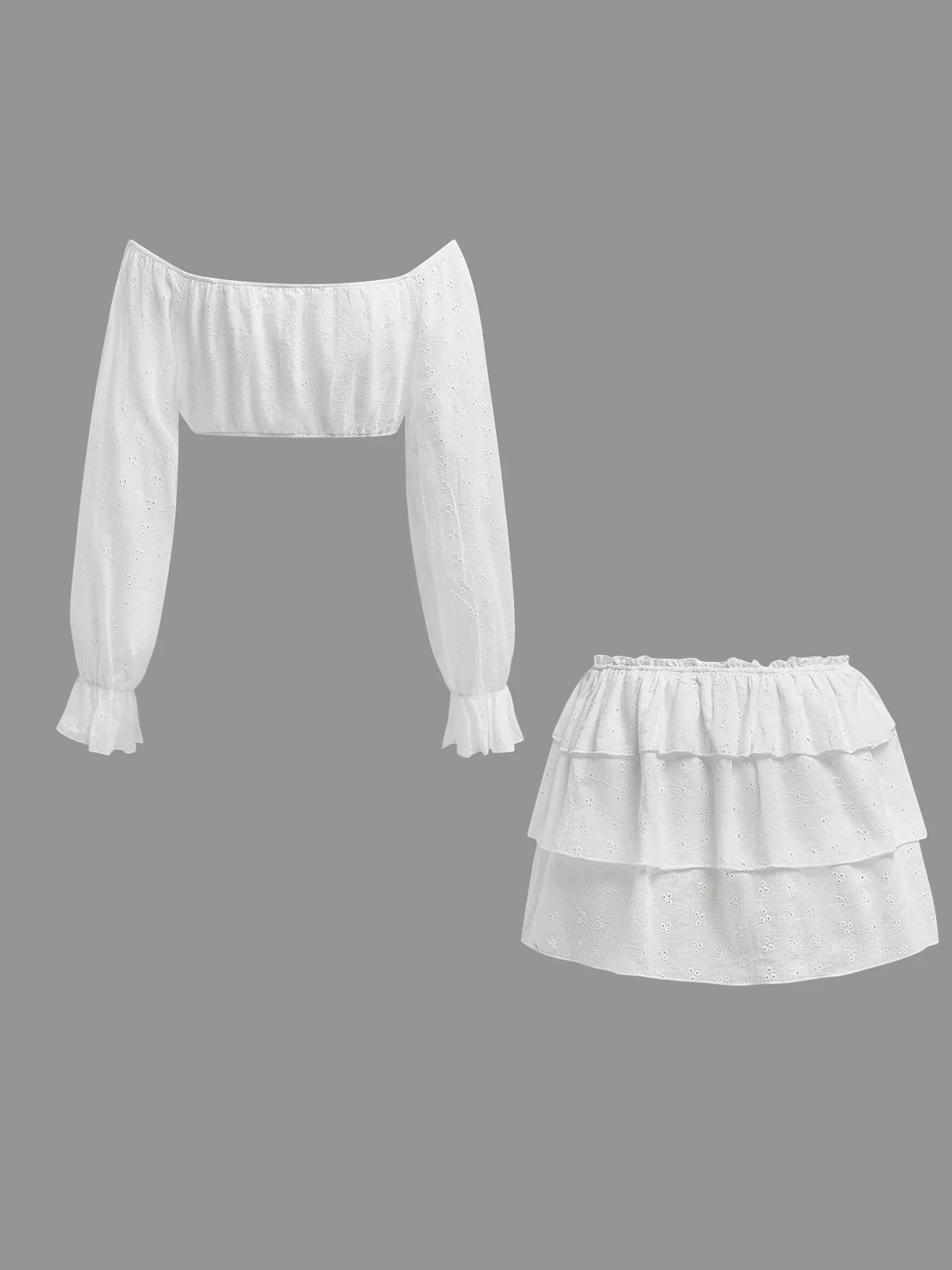 Polyester Cotton Fruit Top With Skirt Two-Piece Set