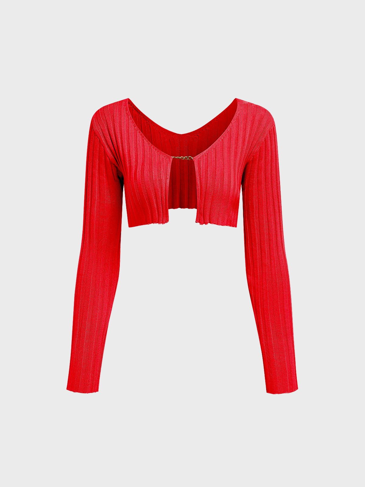 Tight Ribbing Plain Knit Top