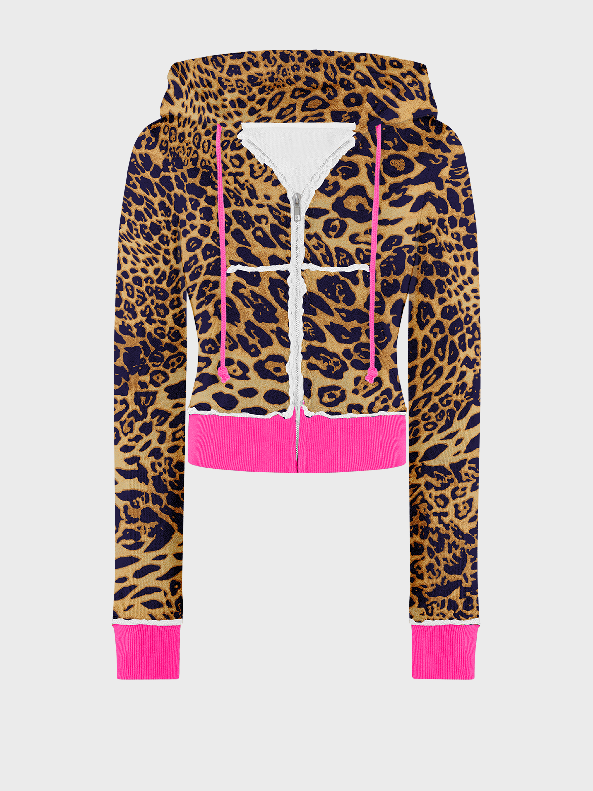 Jersey Hoodie Leopard Long Sleeve Hoodie