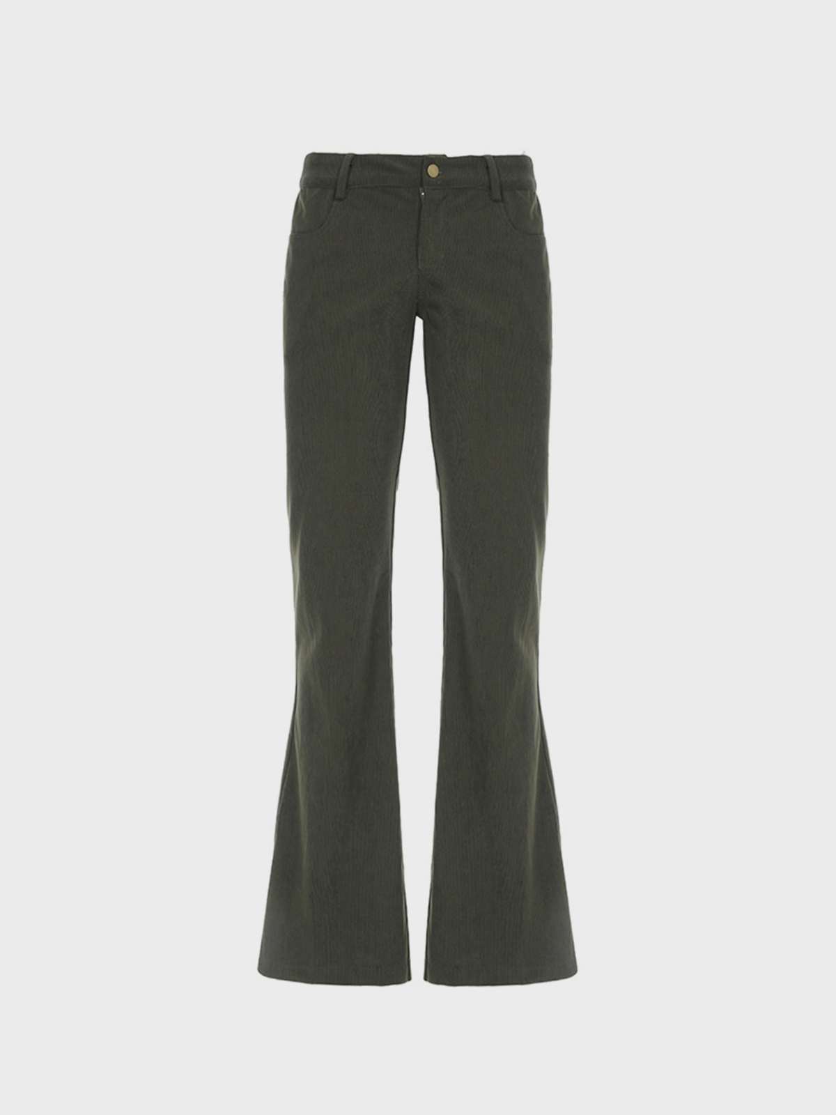 Corduroy Plain Flare Pants Pant