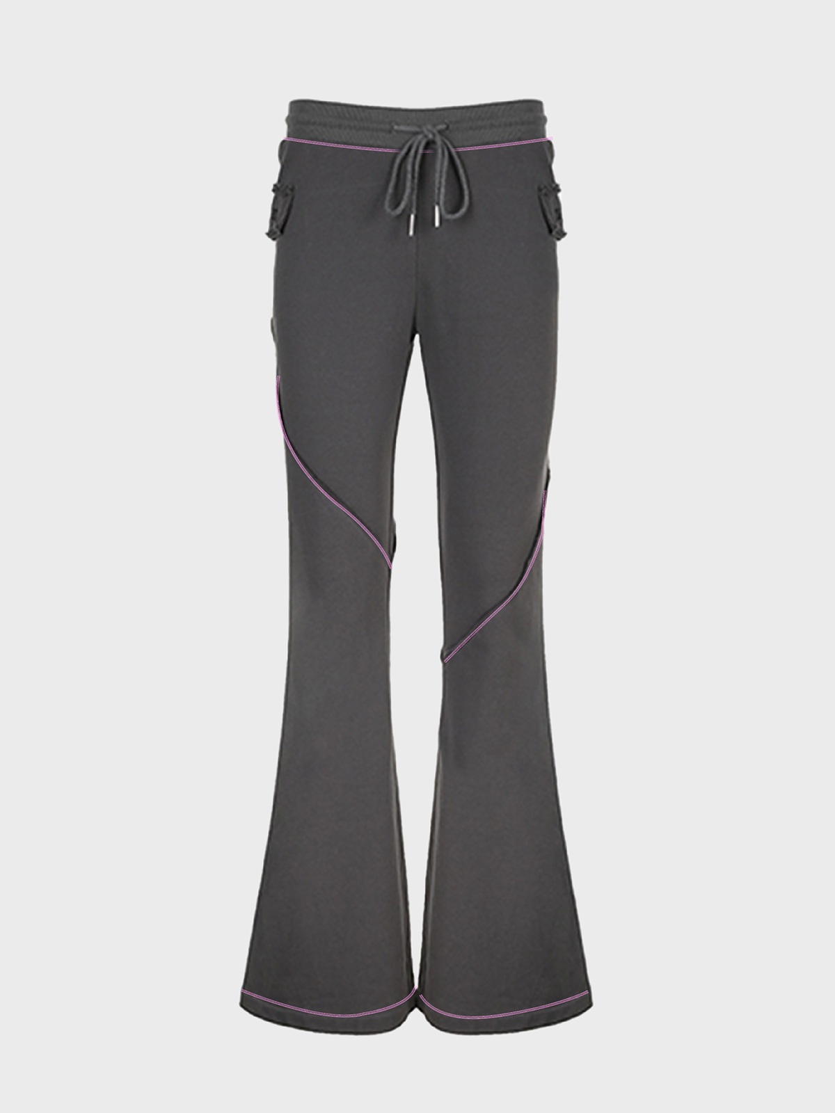 Jersey Color Block Flare Pants Pant