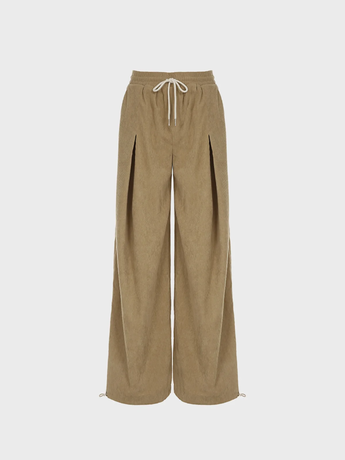 Corduroy Plain Wide Leg Pants Pant