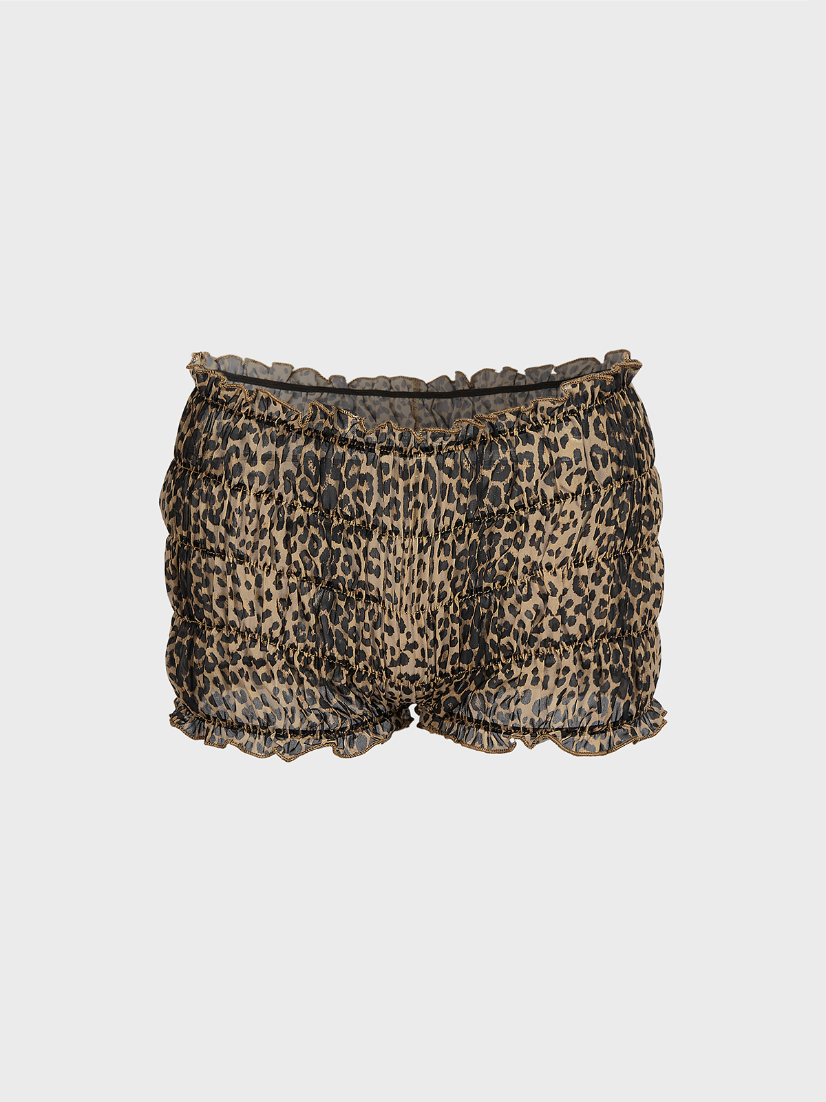 Knitted Leopard Top With Pants Two-Piece Set